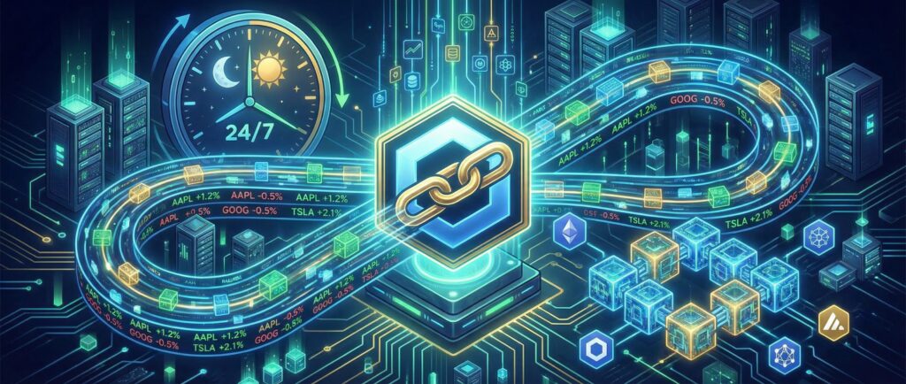 Chainlink запустил круглосуточные потоки данных об акциях для DeFi