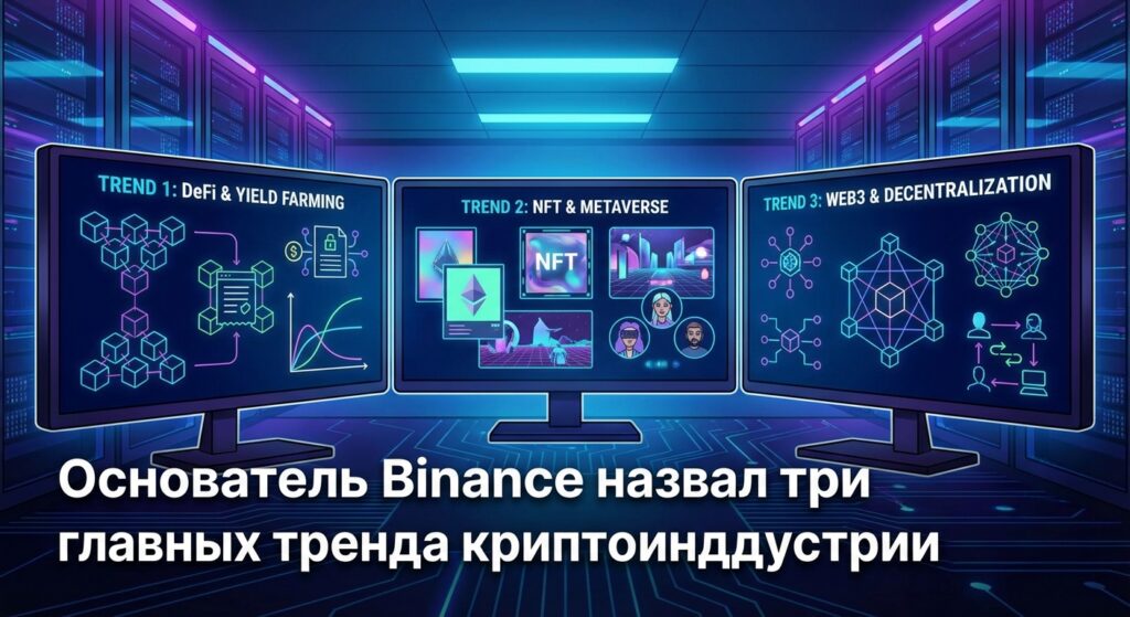 Основатель Binance назвал три главных тренда криптоиндустрии
