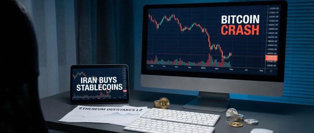 Криптонеделя: биткоин упал, Иран купил стейблкоины, Ethereum обогнал L2