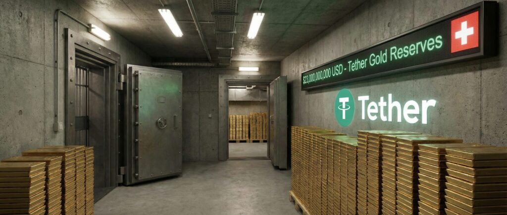 Tether хранит $23 млрд золота в швейцарском бункере