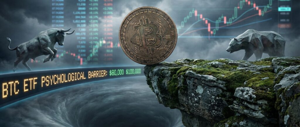 Биткоин на психологическом рубеже для ETF-инвесторов