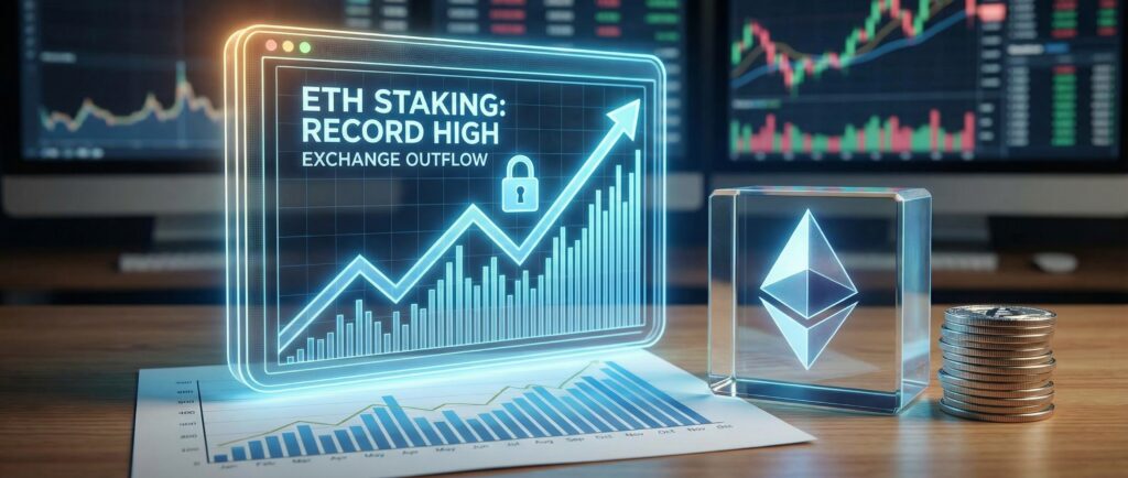 Эфир уходит с бирж: стейкинг бьет рекорды