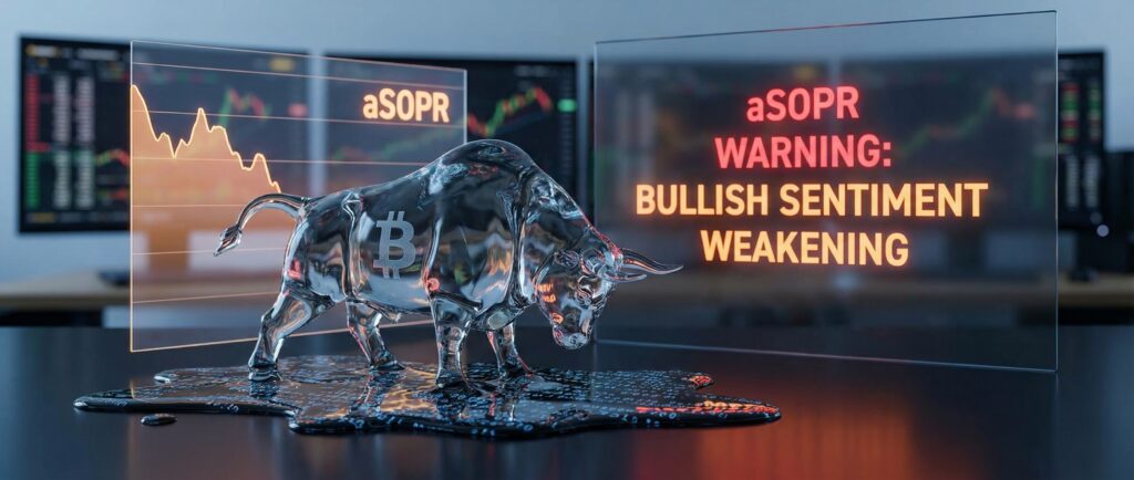 aSOPR предупреждает: бычий настрой на биткоине ослабевает
