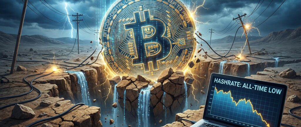 Хешрейт биткоина упал до минимума