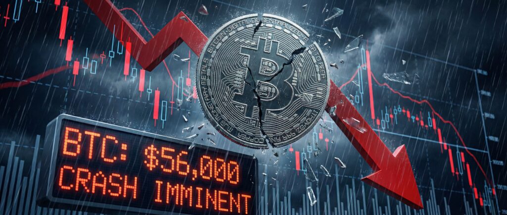 Биткоин может упасть до $56 000