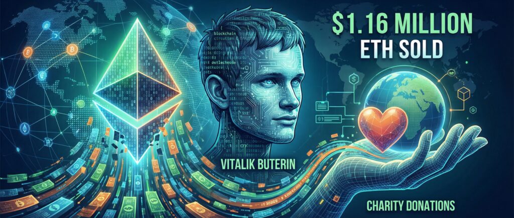 Бутерин продал ETH на $1,16 млн для благотворительности