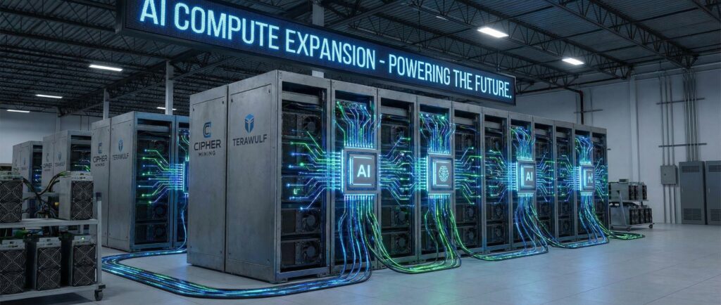 Майнеры Cipher и TeraWulf наращивают мощности для ИИ