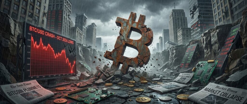 Биткоин рухнул до минимумов октября 2024 года