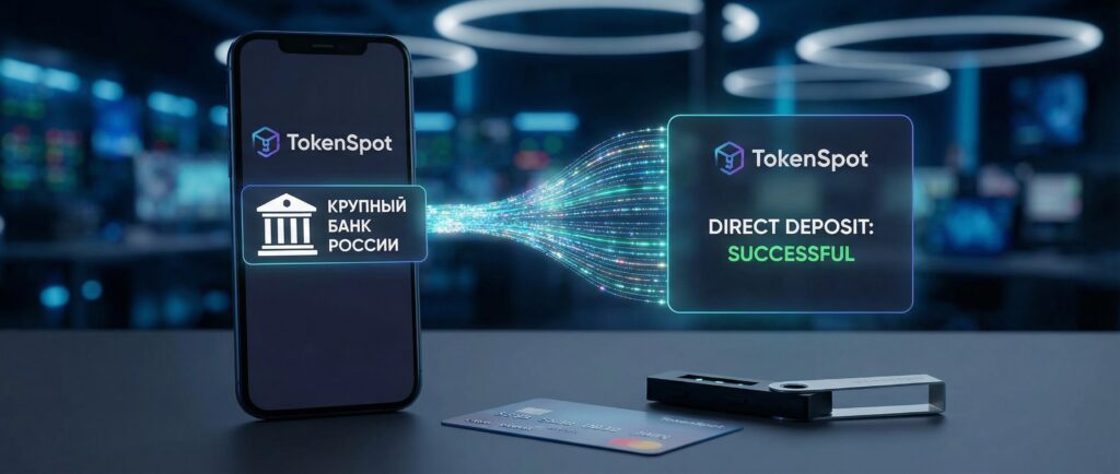 TokenSpot запустил прямое пополнение счета через крупный российский банк