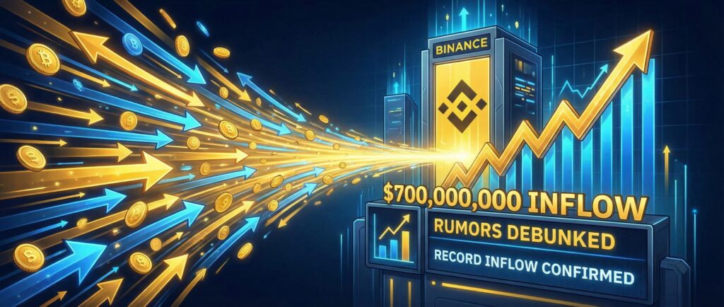 Binance опровергает слухи рекордным притоком в $700 млн