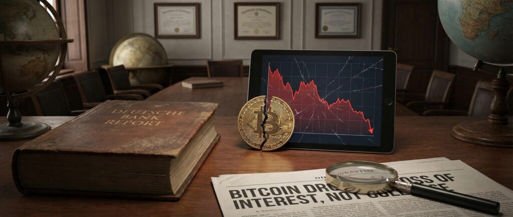 Deutsche Bank: Падение биткоина — потеря интереса, а не коллапс