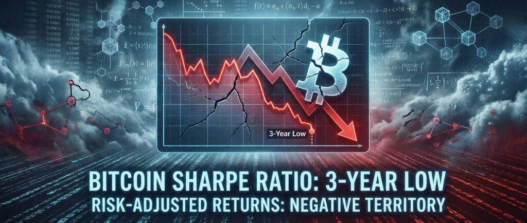 Коэффициент Шарпа биткоина упал до минимума за три года