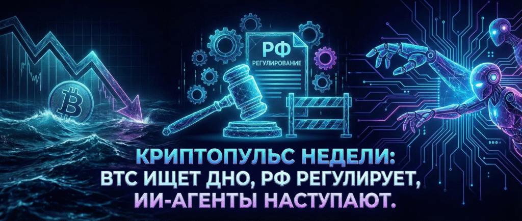 Криптопульс недели: BTC ищет дно, РФ регулирует, ИИ-агенты наступают