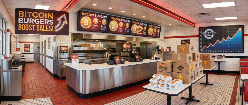 Биткоин-бургеры подняли продажи Steak ‘n Shake