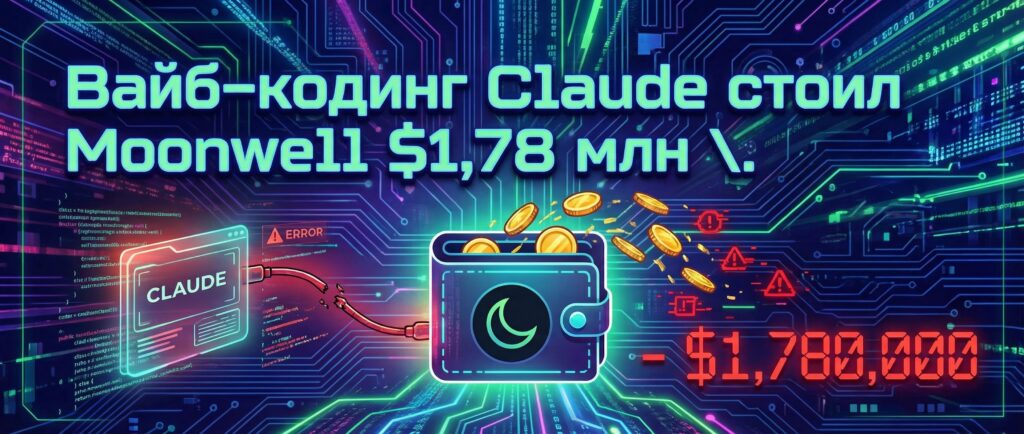 Вайб-кодинг Claude стоил Moonwell $1,78 млн