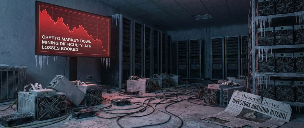 Крипторынок в минусе: инвесторы фиксируют убытки, сложность майнинга выросла