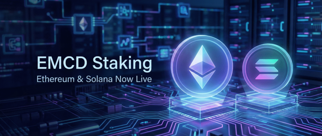 EMCD запустила стейкинг Ethereum и Solana