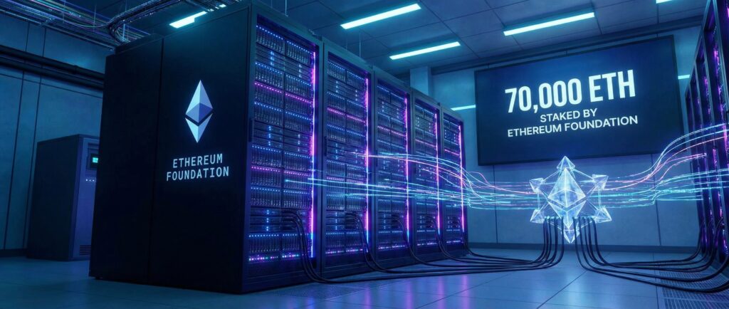 Фонд Ethereum начал стейкинг 70 000 ETH