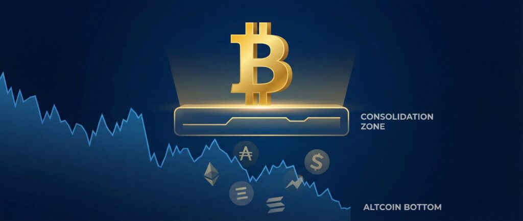 Биткоин консолидируется, альткоины у дна