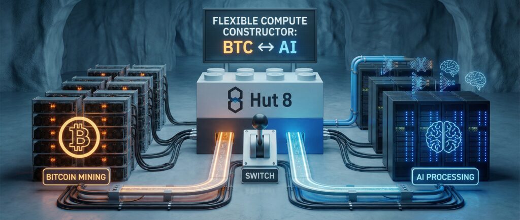 Майнеры Hut 8 создали «конструктор» для переключения между ИИ и биткоином