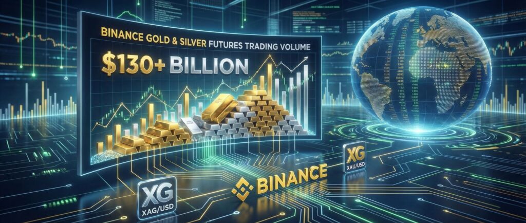 Объем торгов фьючерсами на золото и серебро на Binance превысил $130 млрд