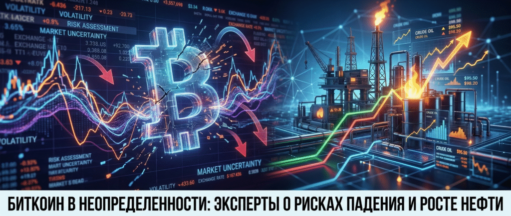 Биткоин в неопределенности: эксперты о рисках падения и росте нефти