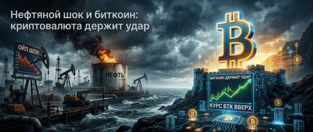 Нефтяной шок и биткоин: криптовалюта держит удар