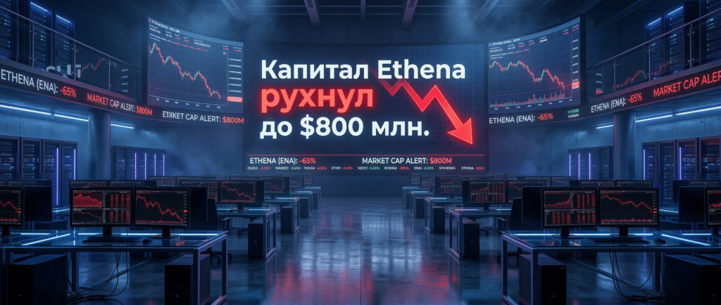 Капитал Ethena рухнул до $800 млн