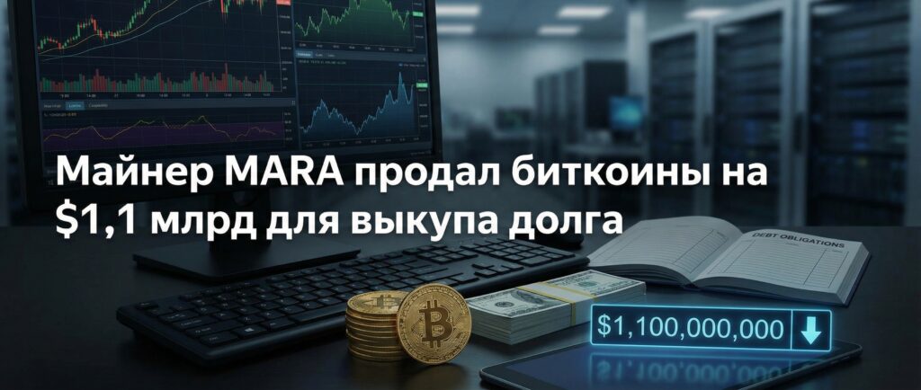 Майнер MARA продал биткоины на $1,1 млрд для выкупа долга