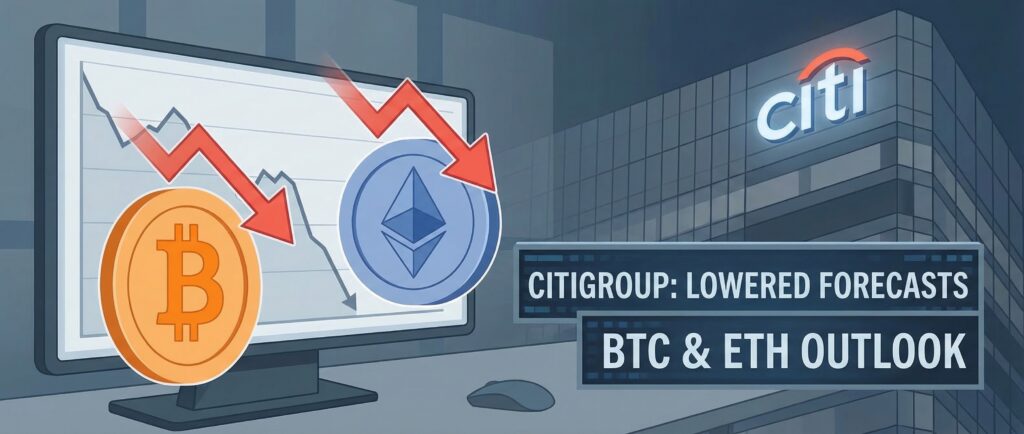 Citigroup снизил прогнозы по биткоину и эфиру