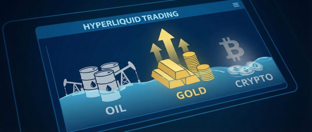Hyperliquid: нефть и золото вытесняют крипту