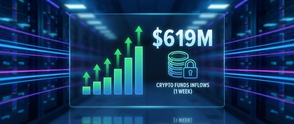 Криптофонды привлекли $619 млн за неделю