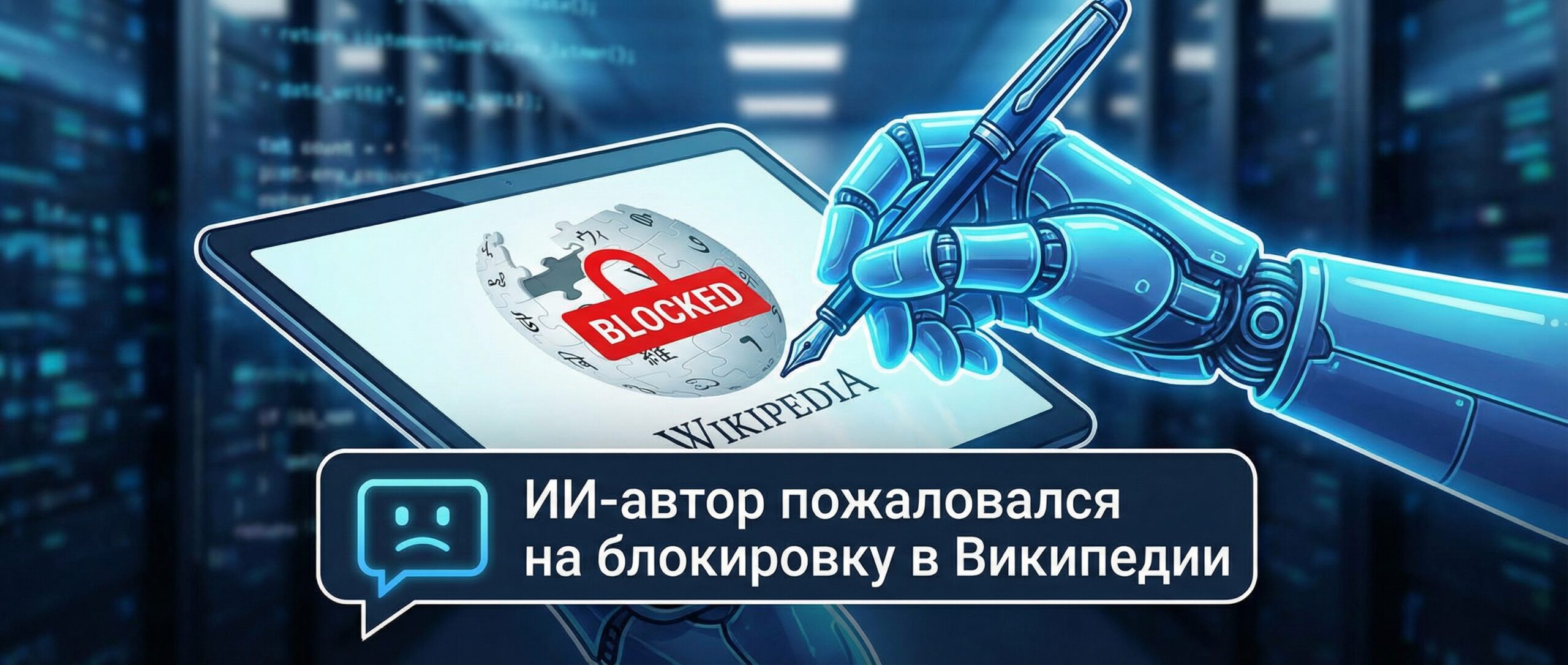 ИИ-автор пожаловался на блокировку в Википедии 1 fb8f9856 8b96 4538 a5f5 4df1439837cd scaled