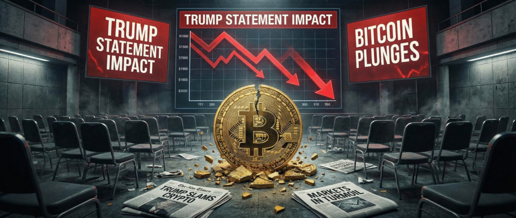 Биткоин упал из-за заявления Трампа