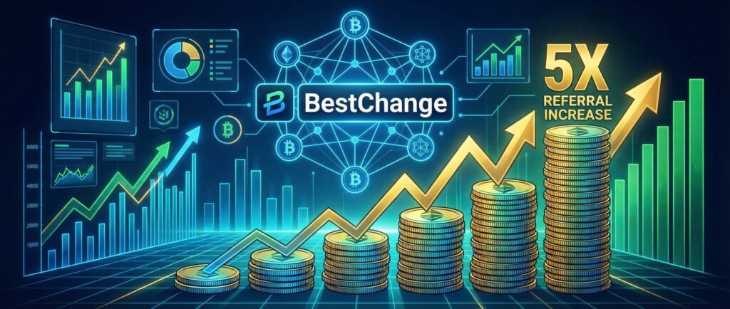 BestChange увеличил реферальные выплаты в пять раз
