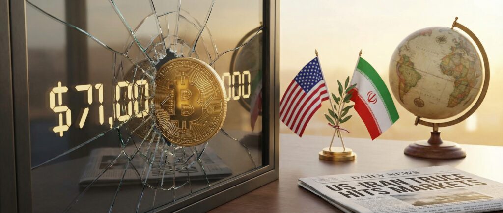Биткоин пробил $71 000 на фоне перемирия США и Ирана