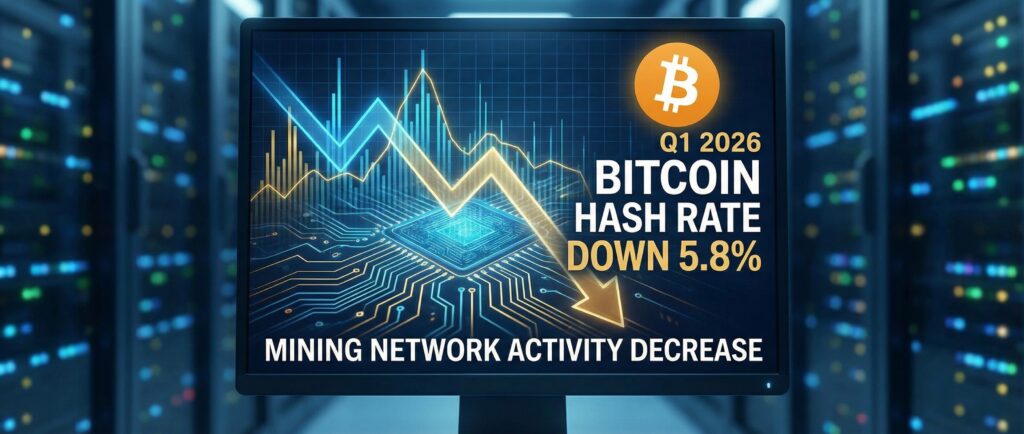 Хешрейт биткоина упал на 5,8% в первом квартале 2026 года