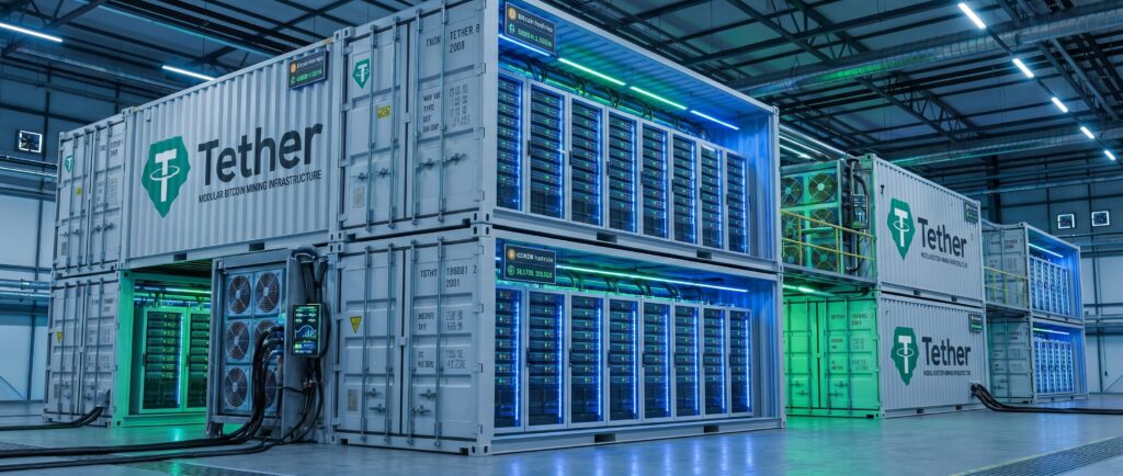 Tether представила модульную инфраструктуру для майнинга биткоина