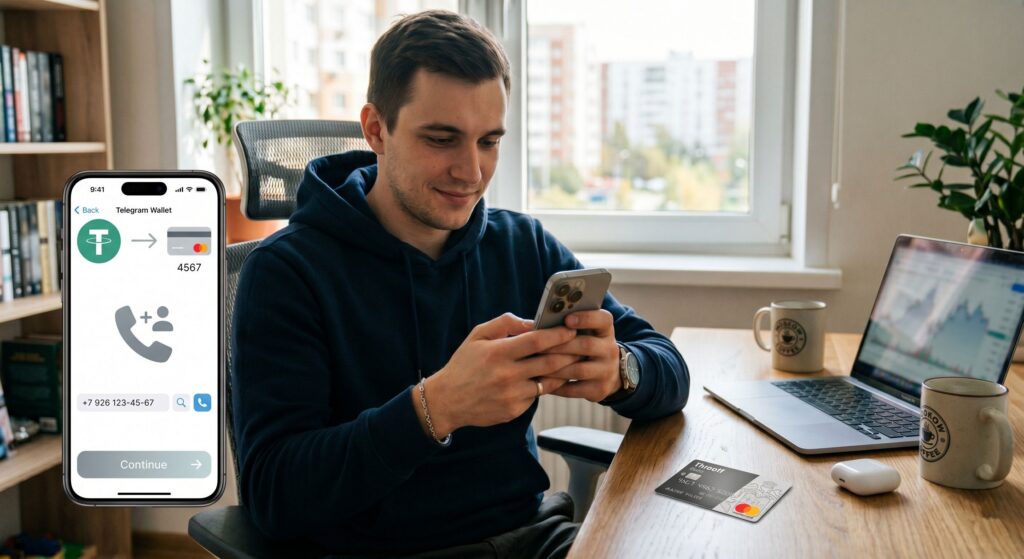 Как вывести USDT с Telegram Wallet на карту по номеру телефона