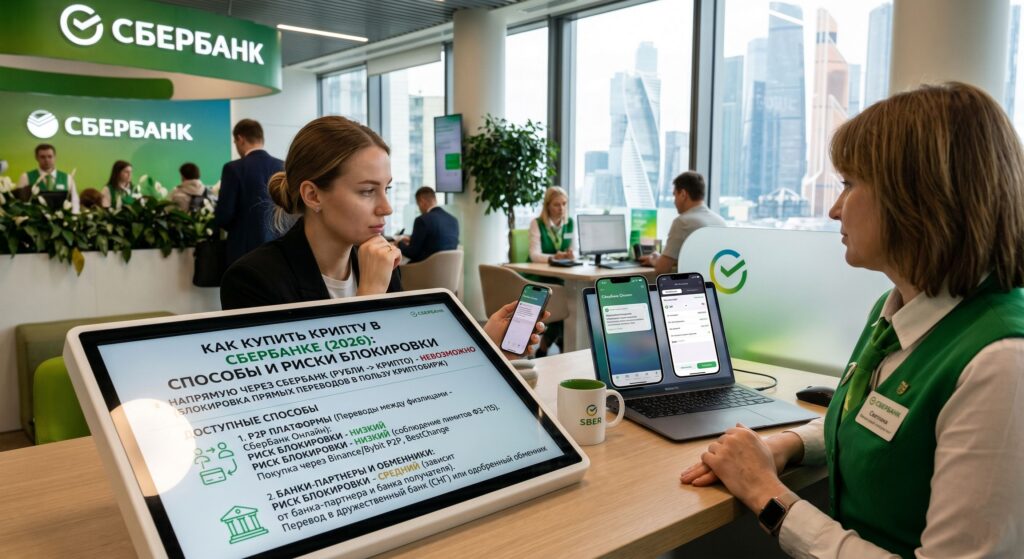 Как купить крипту в Сбербанке в 2026 году: можно ли напрямую, какие есть способы и где меньше риск блокировки