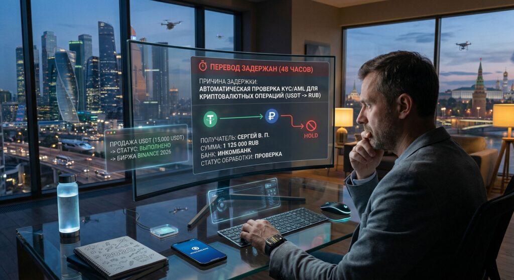 Почему банк задержал перевод после продажи USDT в 2026 году 1 Почему банк задержал перевод после продажи USDT в 2026 году: проверка криптовалютной операции и удержание платежа