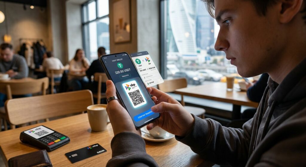 Вывод USDT через СБП в 2026 году: перевод криптовалюты в рубли через смартфон