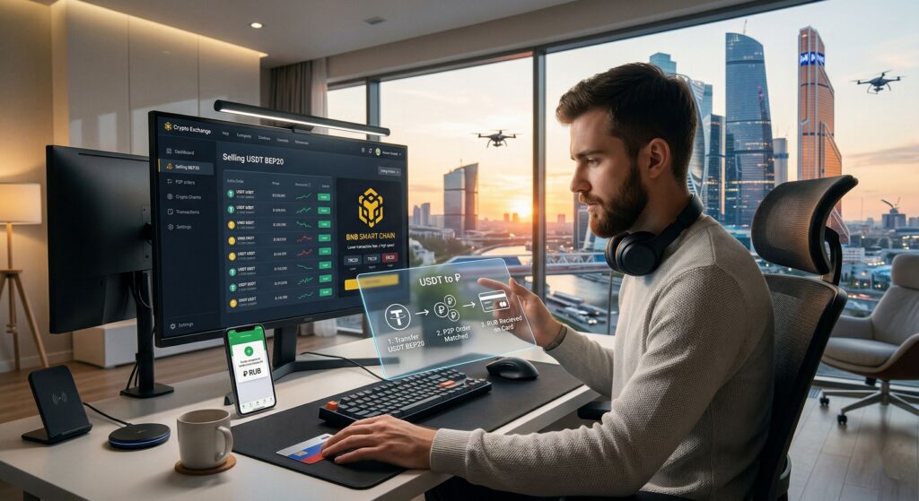 Как вывести и продать USDT BEP20 в 2026 году: когда BNB Smart Chain удобнее для обмена и вывода в рубли