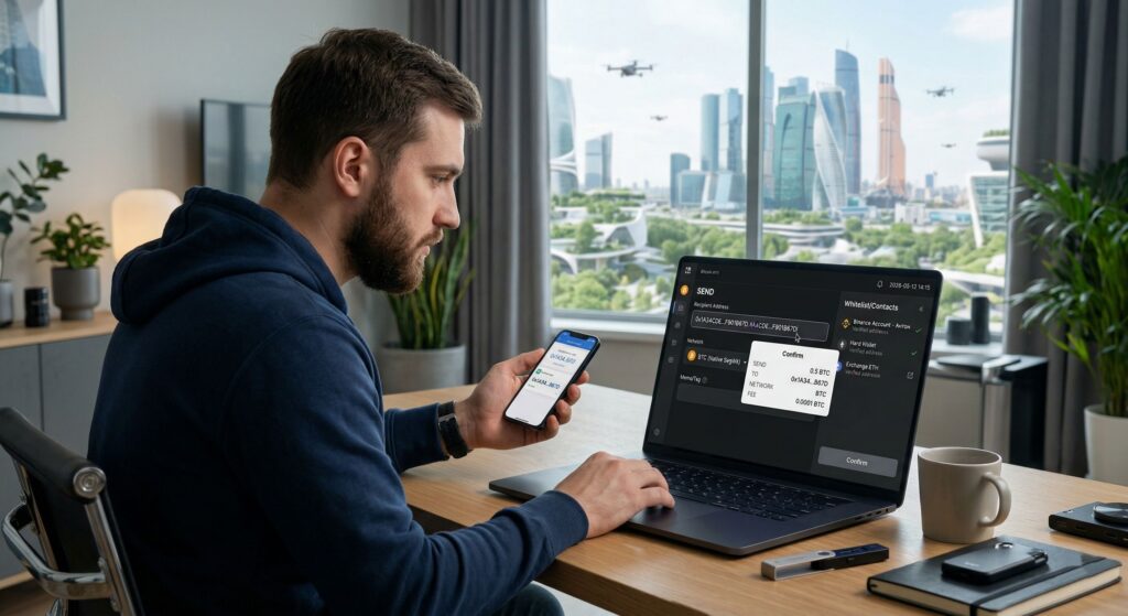 Как не ошибиться при переводе криптовалюты в 2026 году: адрес, сеть, memo/tag, whitelist и проверка кошелька перед отправкой 1 Проверка адреса кошелька, сети и whitelist перед переводом криптовалюты в 2026 году