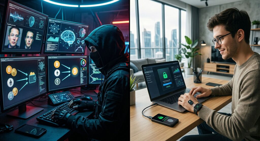 Как AI-мошенники крадут крипту в 2026 году и как защитить кошелёк 1 Как AI-мошенники крадут крипту в 2026 году и как защитить кошелёк от кражи