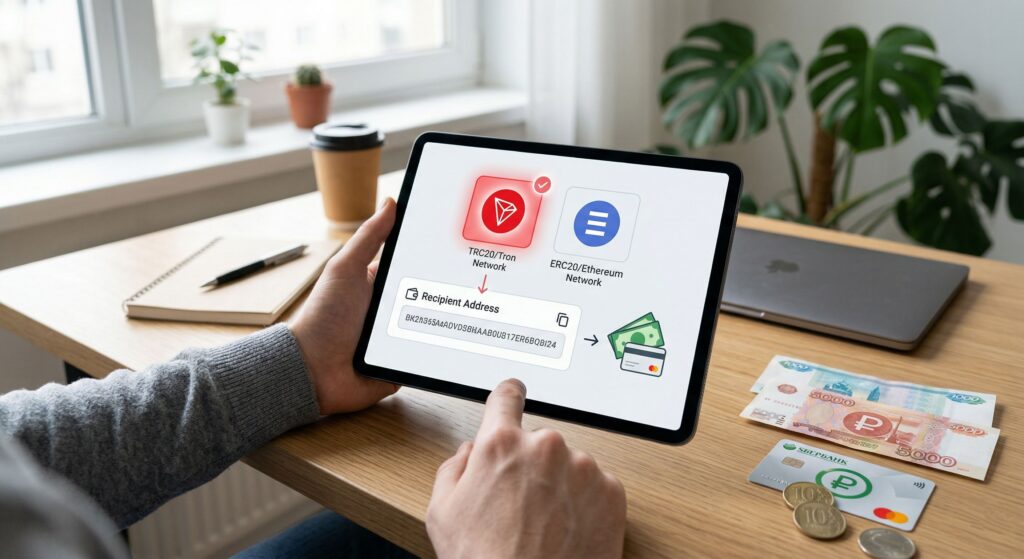 Как вывести USDT в рубли без путаницы между TRC20, ERC20 и адресом получателя 1 Как вывести USDT в рубли без путаницы между TRC20, ERC20 и адресом получателя