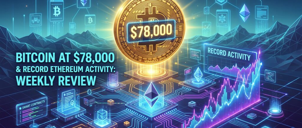 Биткоин у $78 000 и рекордная активность Ethereum: итоги недели
