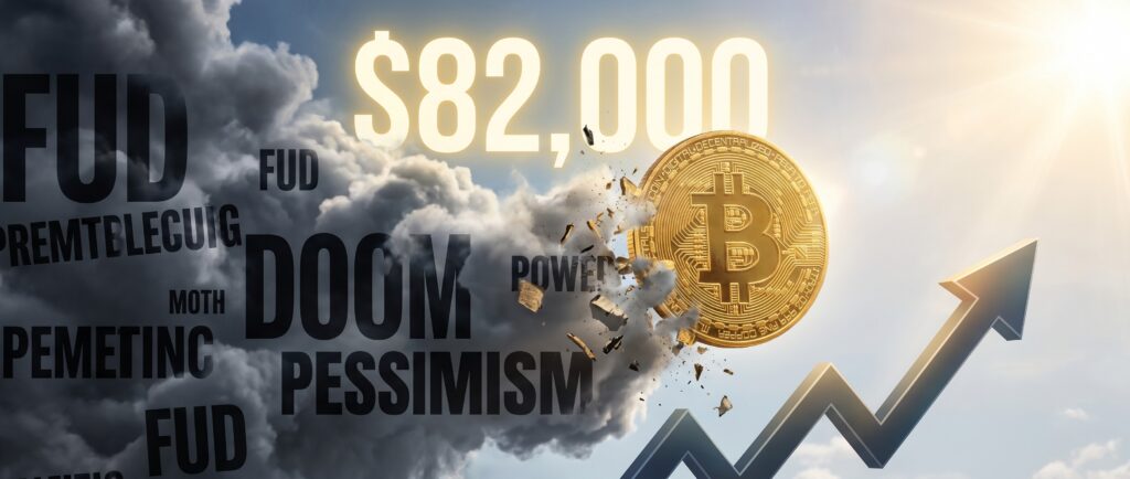 Биткоин пробил $82 000: рекордный пессимизм сулит рост