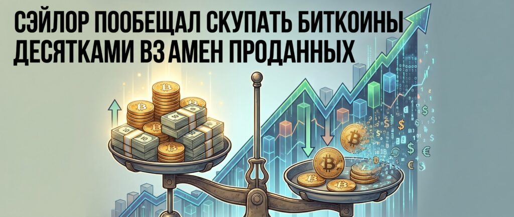 Сэйлор пообещал скупать биткоины десятками взамен проданных