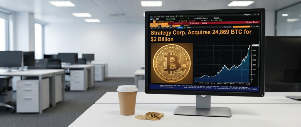 Strategy купила 24 869 BTC за $2 млрд